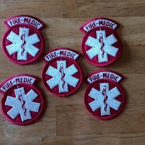 5 Fire Medic Embroidered Patches New